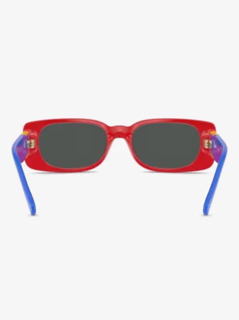 Versace Kids lentes de sol con armazón rectangular