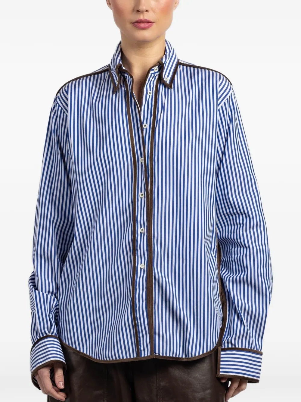 Jejia striped-pattern shirt - Blau