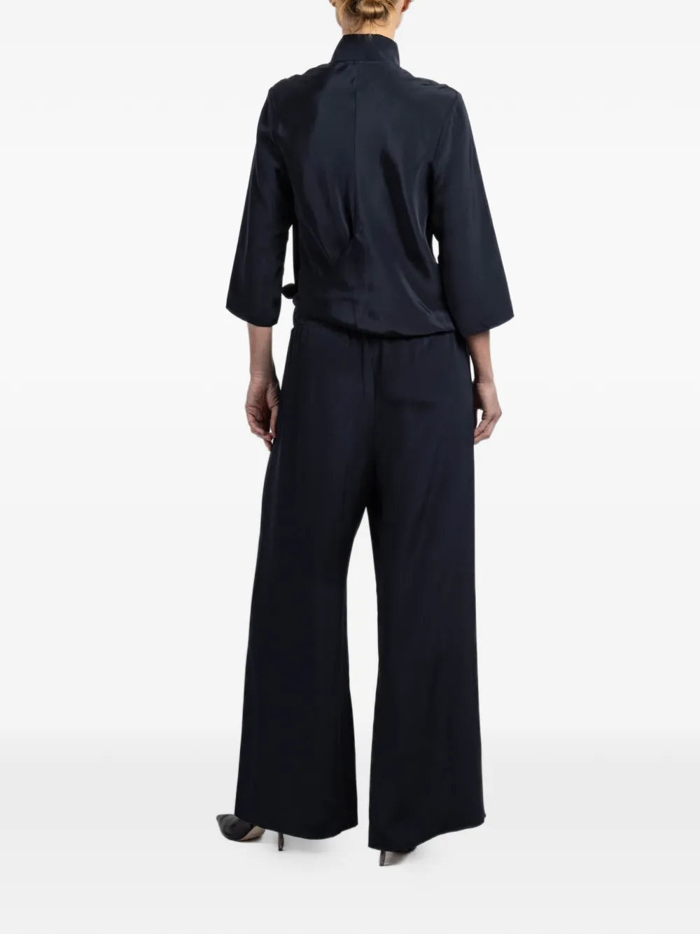Peter Cohen Jumpsuit met gestrikt detail Blauw