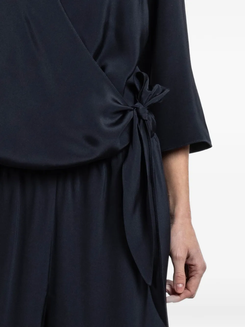 Peter Cohen Jumpsuit met gestrikt detail Blauw