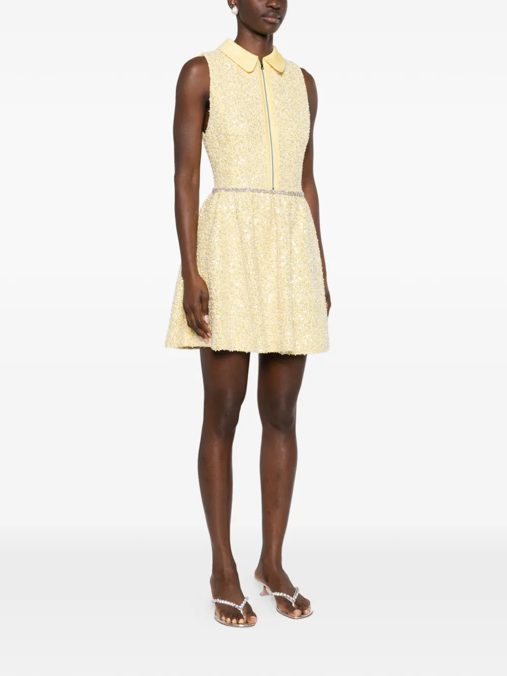 Embellished Flared Mini Dress