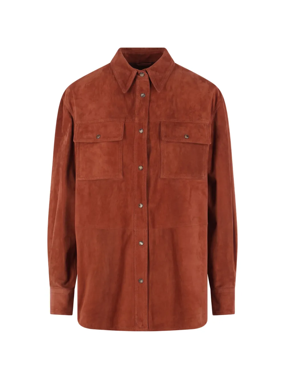 Brunello Cucinelli pocket button suede jacket - Rot