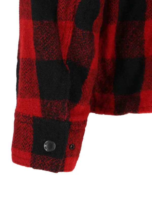 Junya Watanabe MAN チェック ジップアップ シャツジャケット | レッド