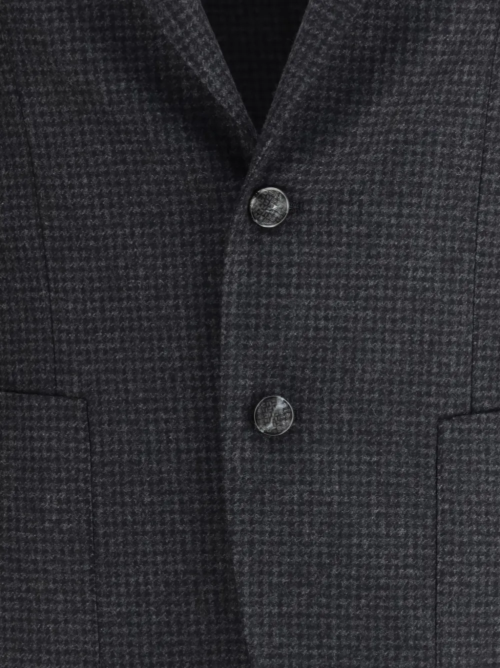 Tagliatore Pied-de-poule Print Blazer In Gray