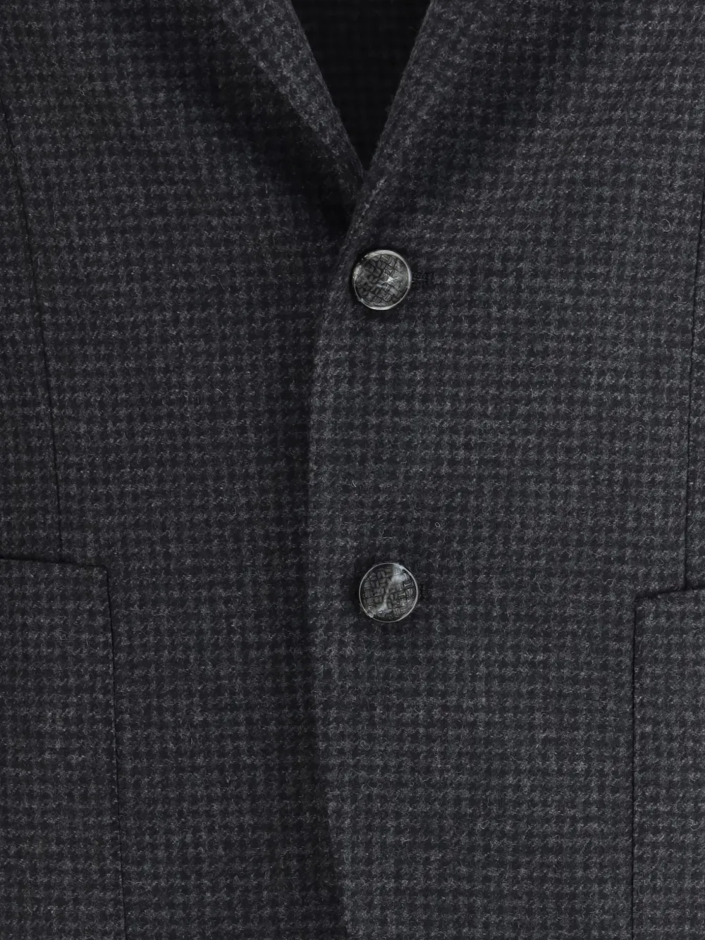 Tagliatore Pied-de-poule Print Blazer In Gray