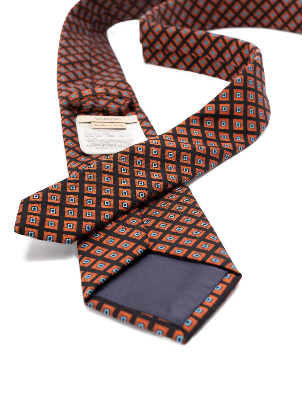 Valentino Garavani Valentie-jacquard logo tie Zwart