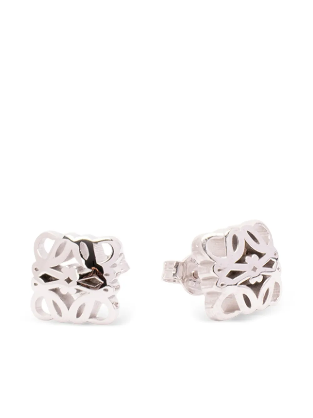 LOEWE Anagram sterling silver stud earrings - Argento