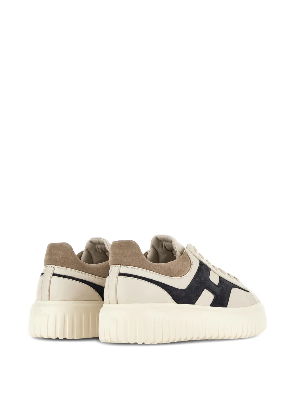 Hogan H-stripes Platform Sneakers In Neutral