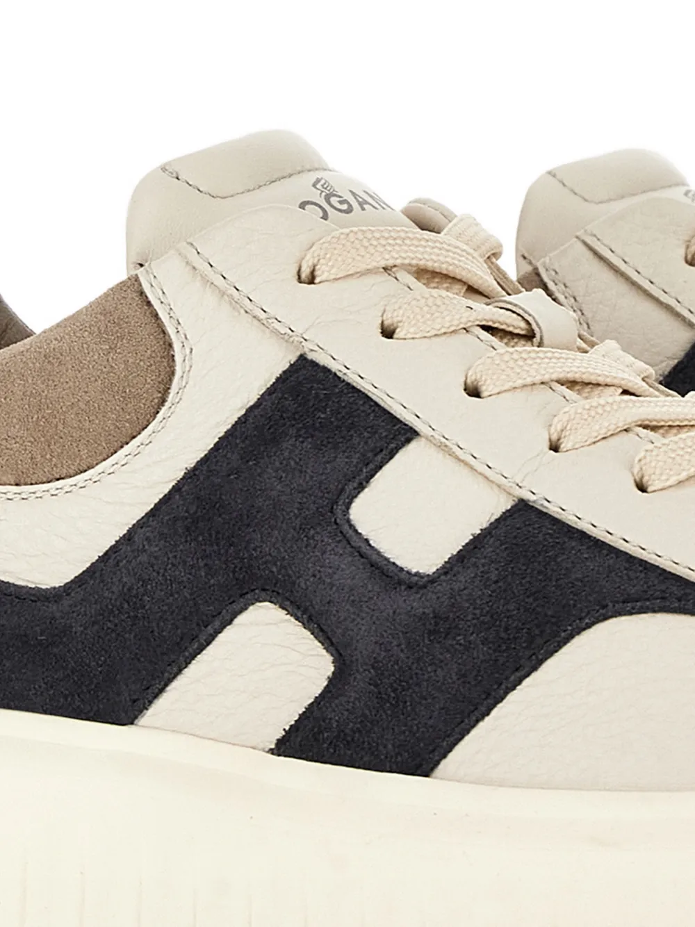 Hogan H-stripes Platform Sneakers In Neutral