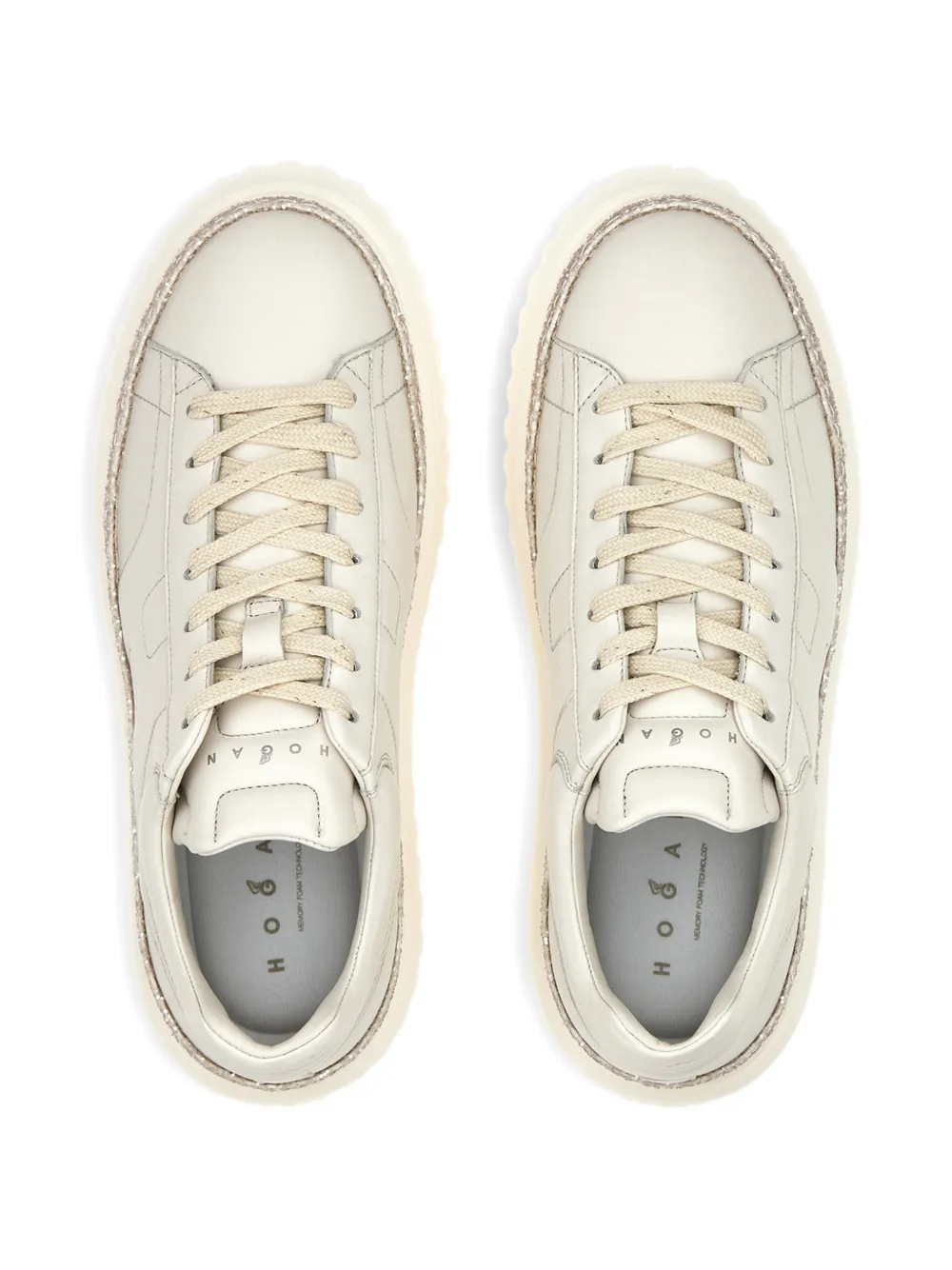 Hogan Sneakers met glitter Beige