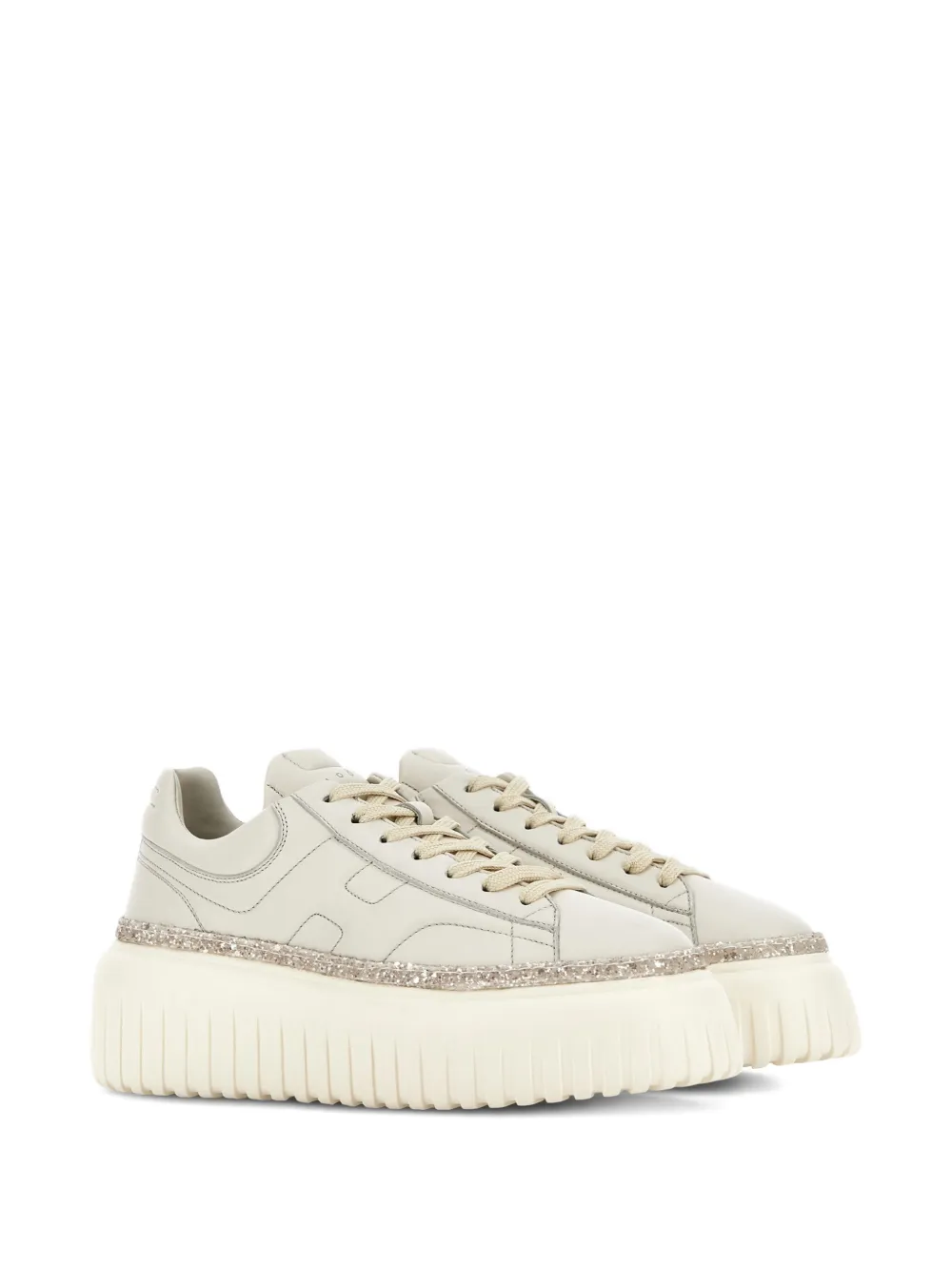 Hogan Sneakers met glitter - Beige