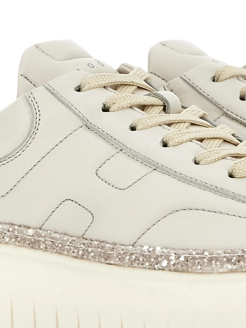 Hogan Sneakers met glitter Beige