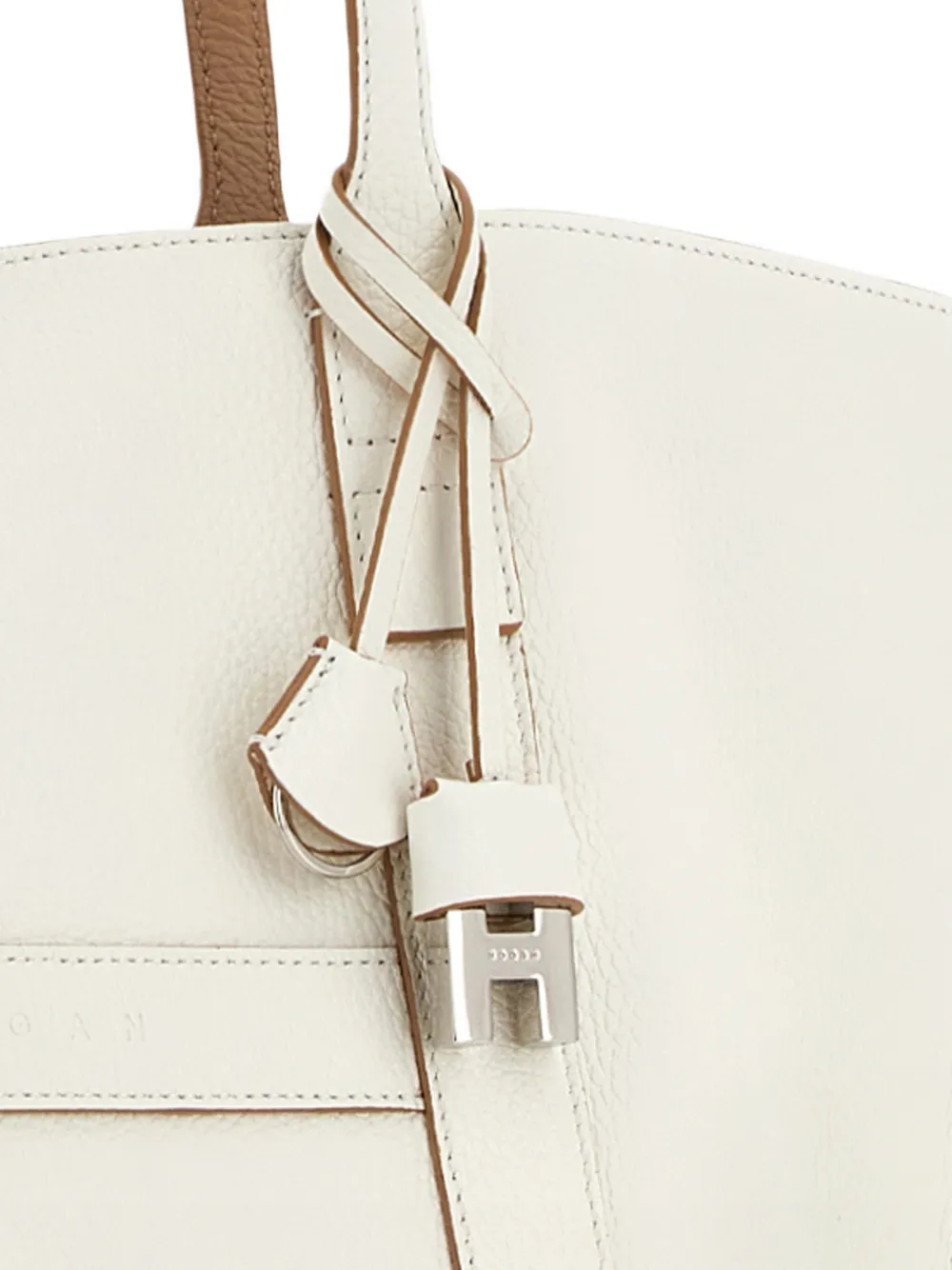 Initial Charm Strap Tote Bag