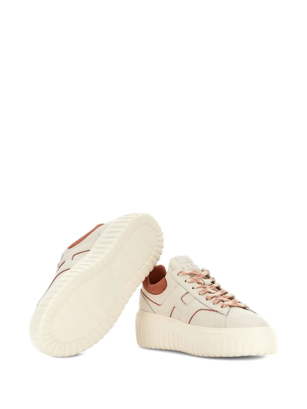 Hogan H-Stripes sneakers met plateauzool Beige