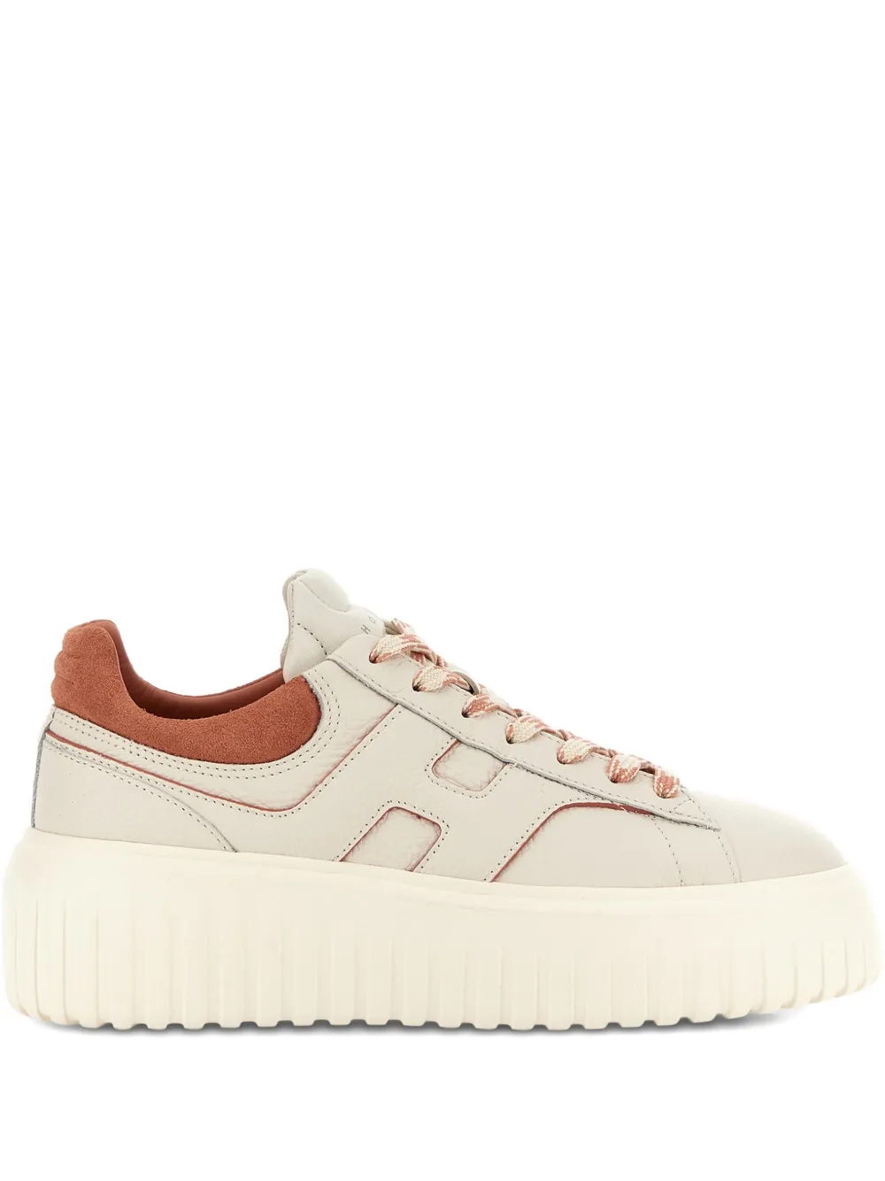 Hogan H-Stripes sneakers met plateauzool Beige