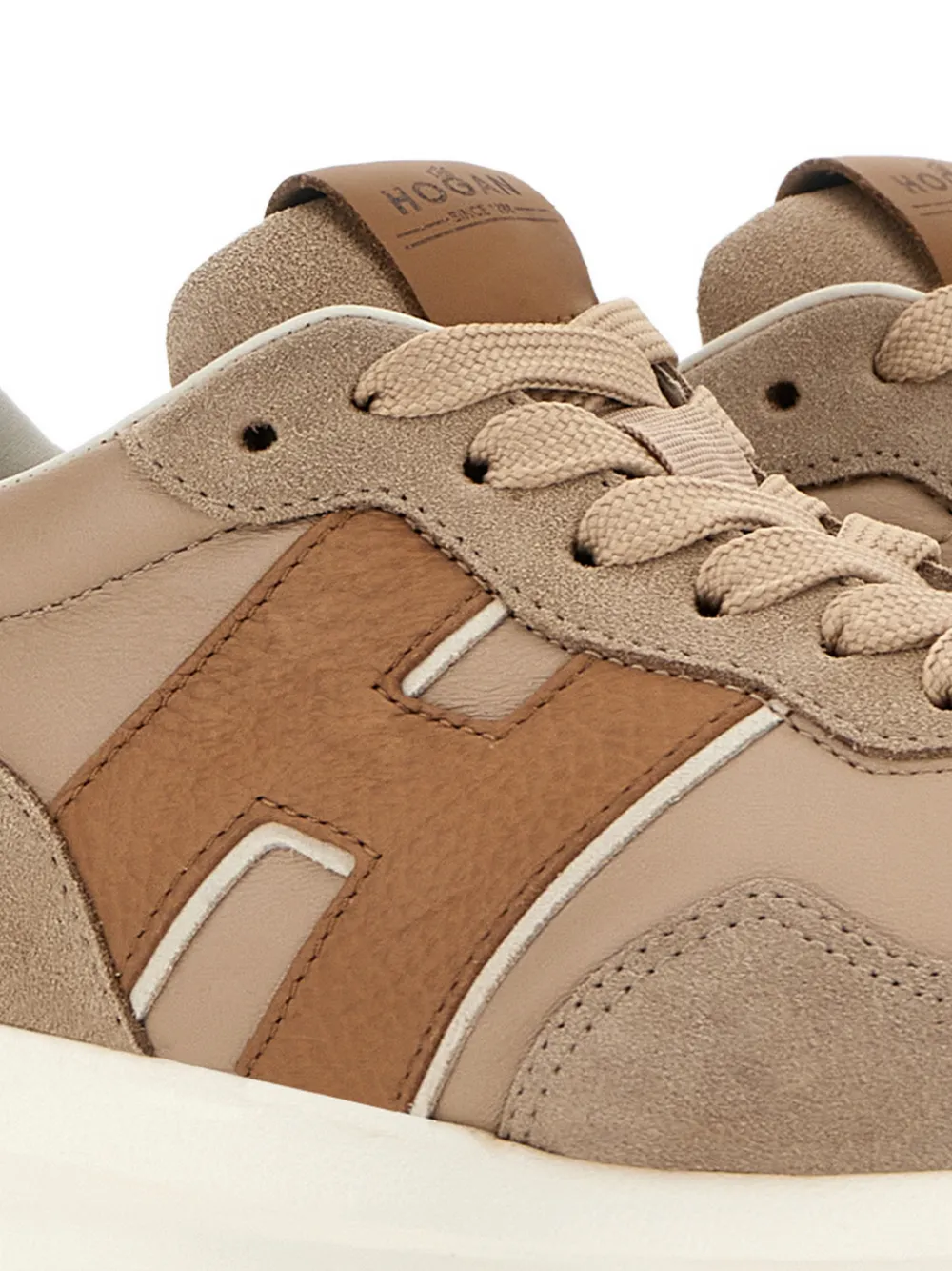 Hogan H641 leren sneakers Beige