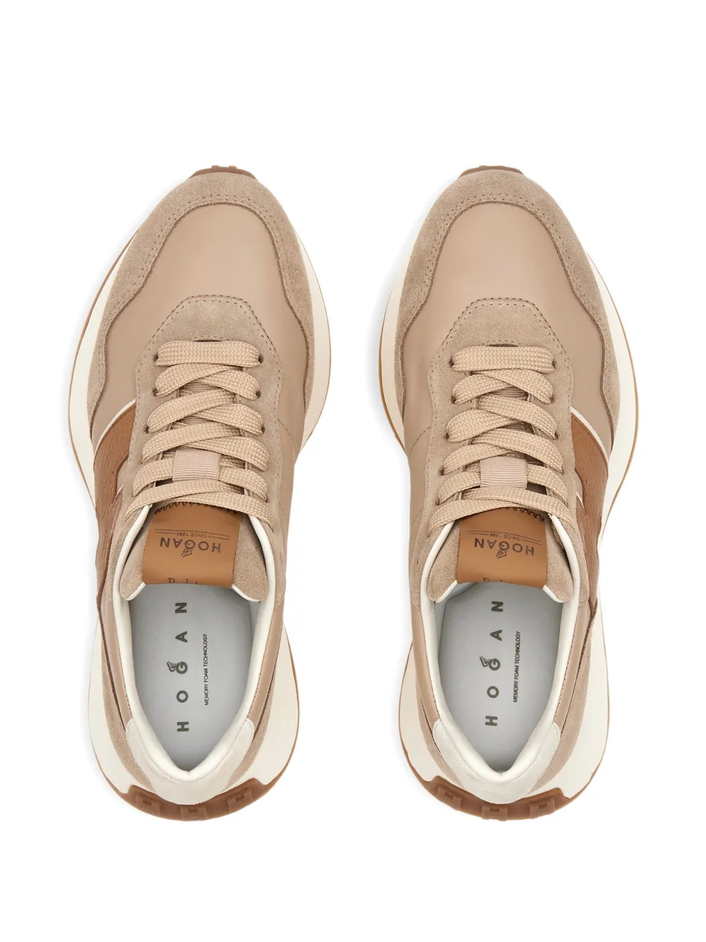 Hogan H641 leren sneakers Beige