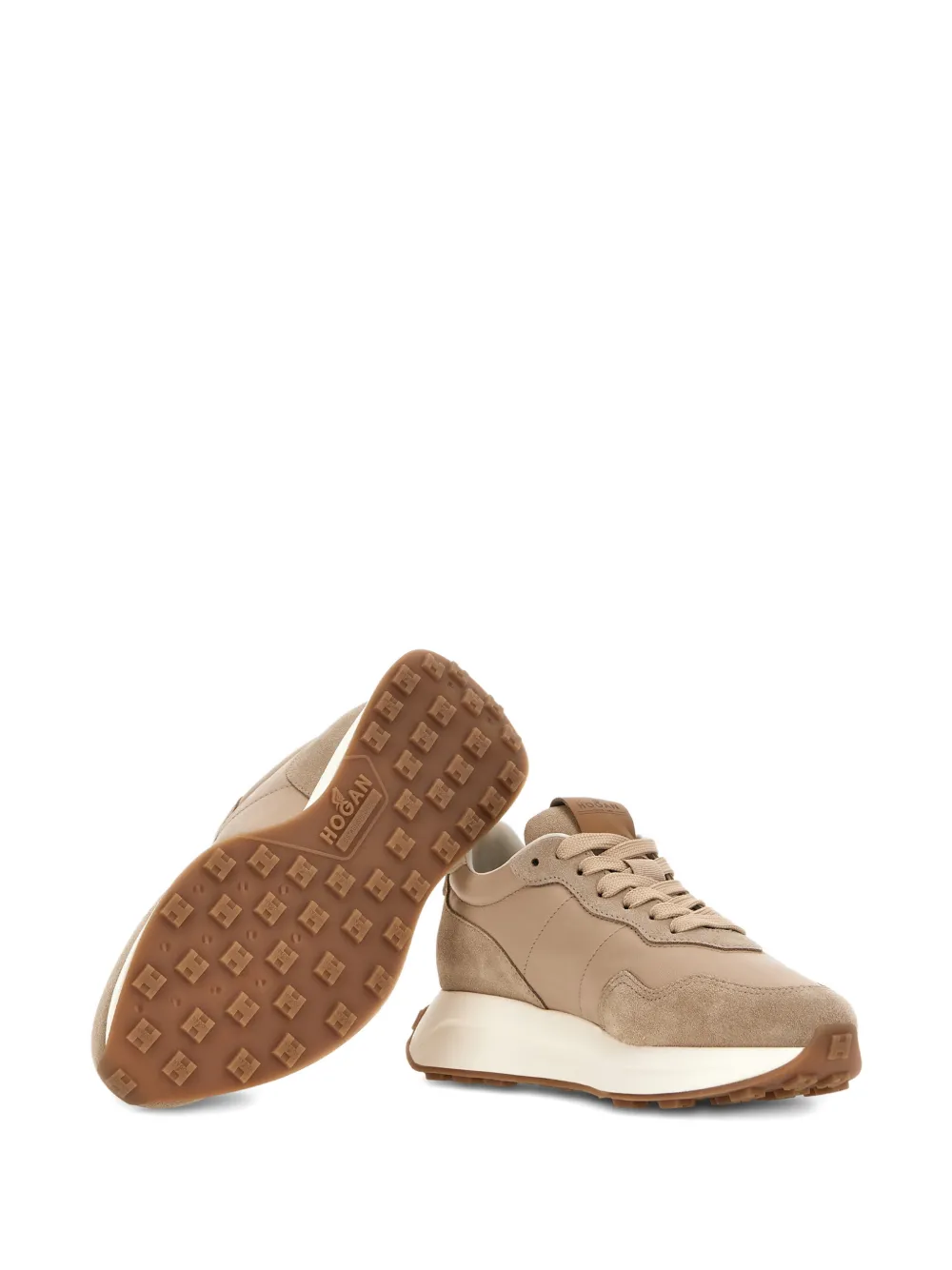 Hogan H641 leren sneakers Beige