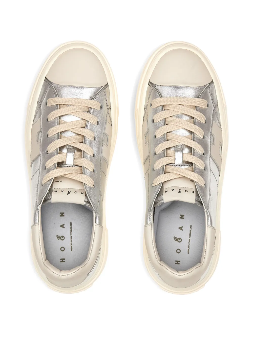 Hogan H705 sneakers met plateauzool Zilver