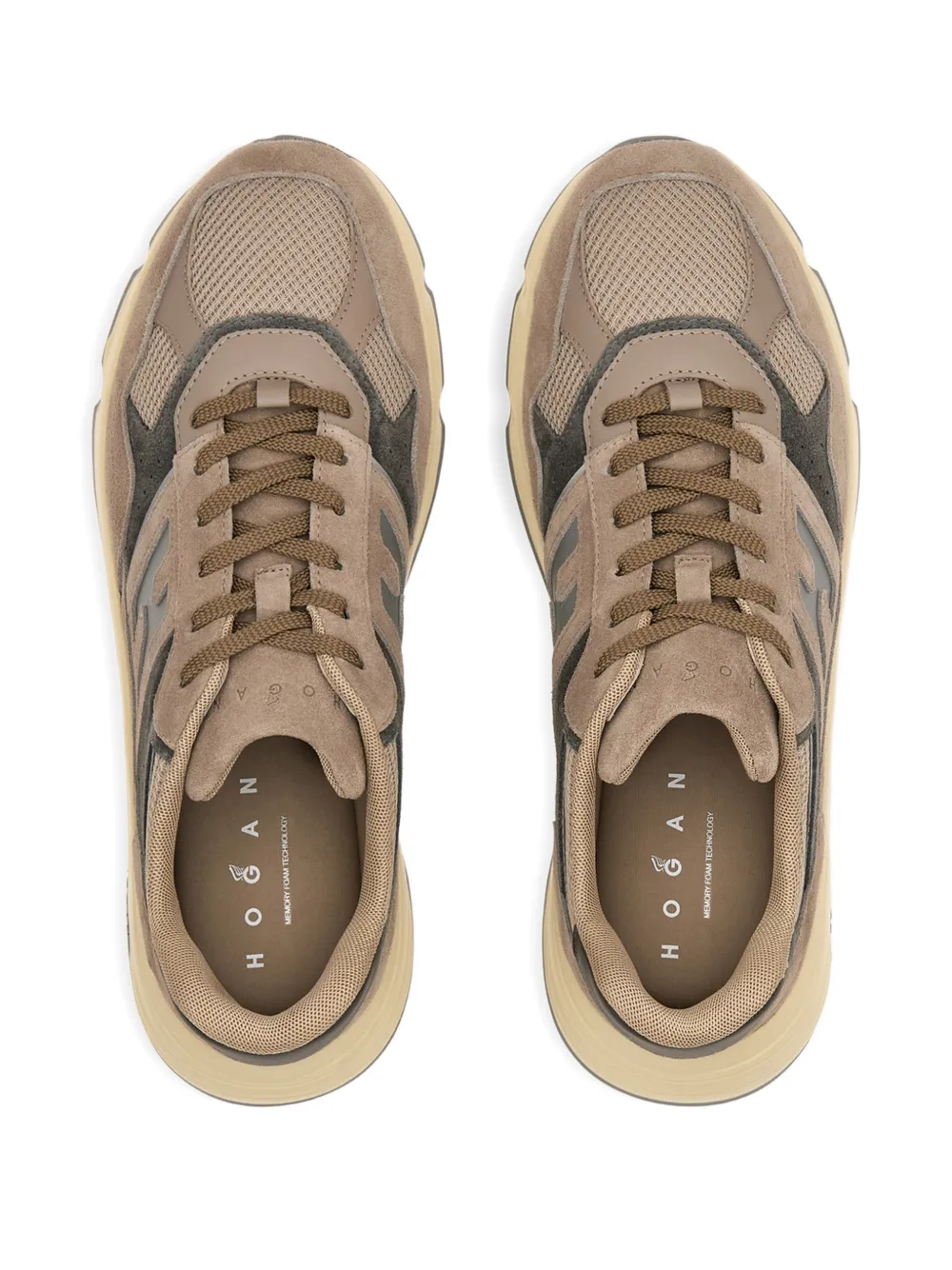 Hogan Hyperlight sneakers met logodetail Bruin