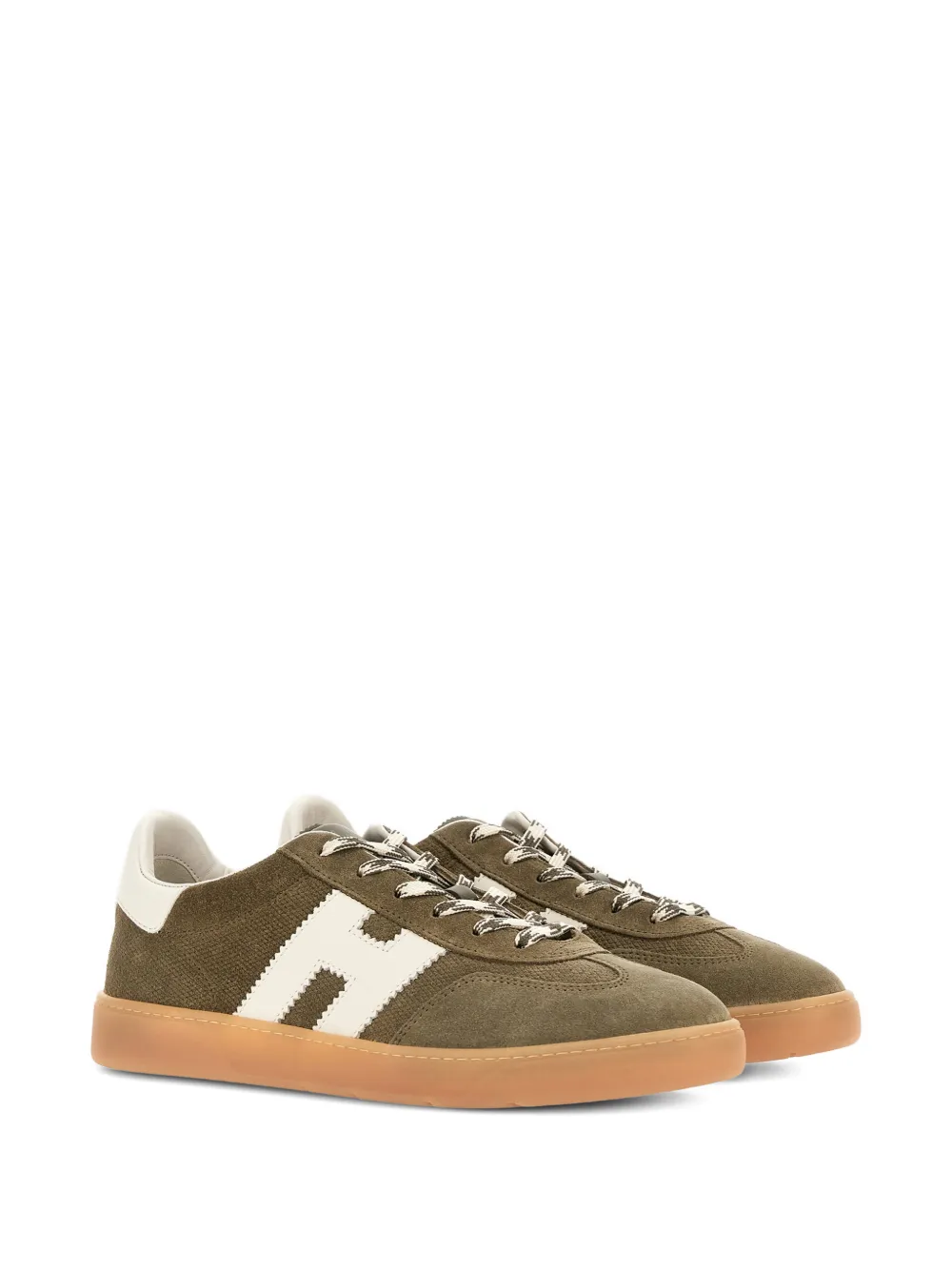 Hogan Cool suede logo-appliqué low-top sneakers Groen