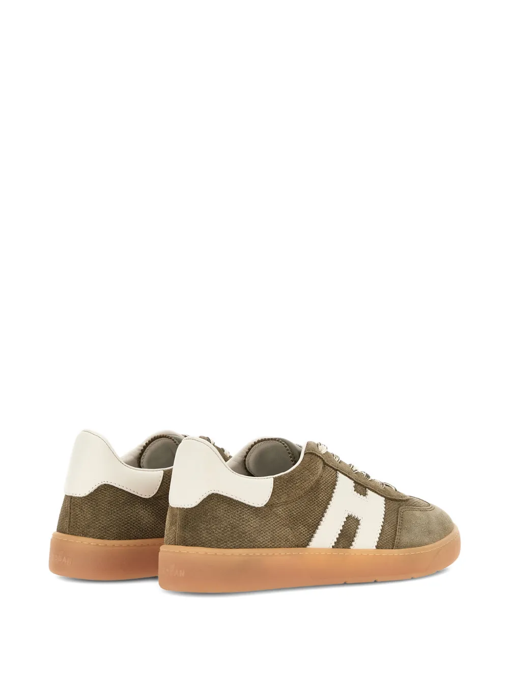 Hogan Cool suede logo-appliqué low-top sneakers Groen