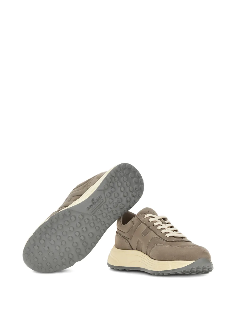 Hogan Hyperlight sneakers met logopatch Bruin