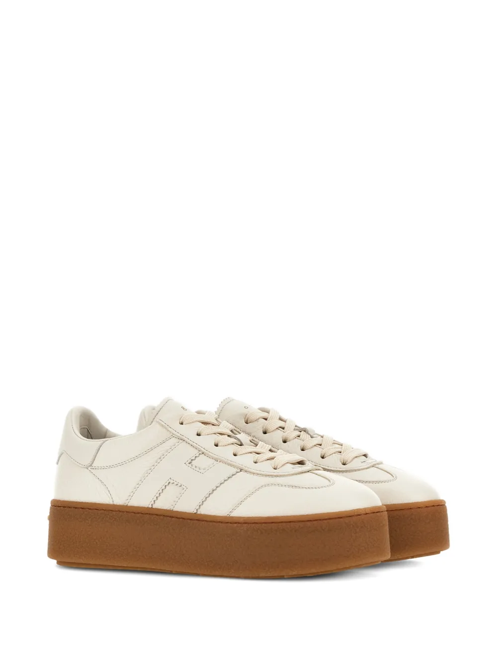 Hogan H698 sneakers met plateauzool - Beige