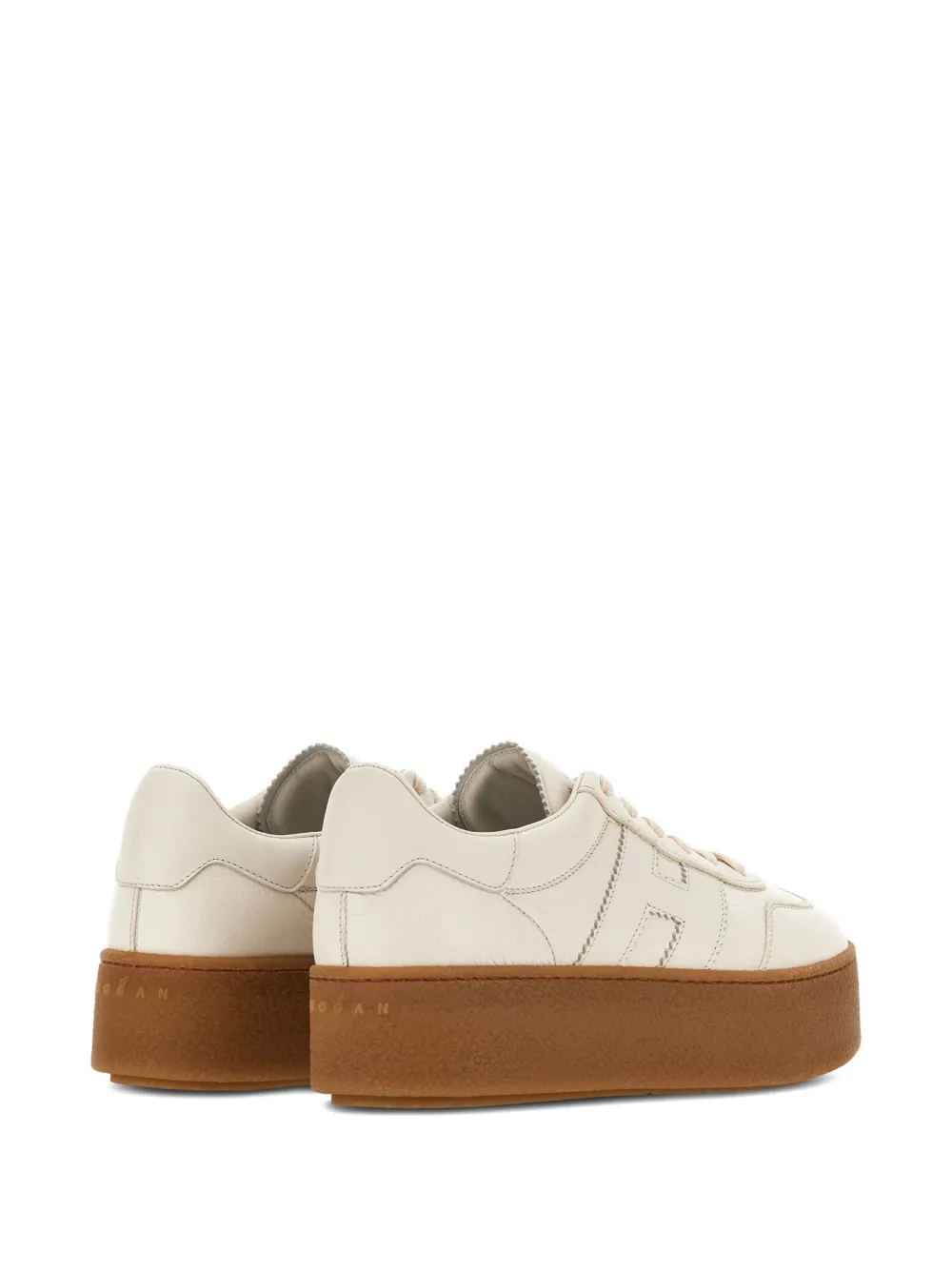 Hogan H698 sneakers met plateauzool Beige