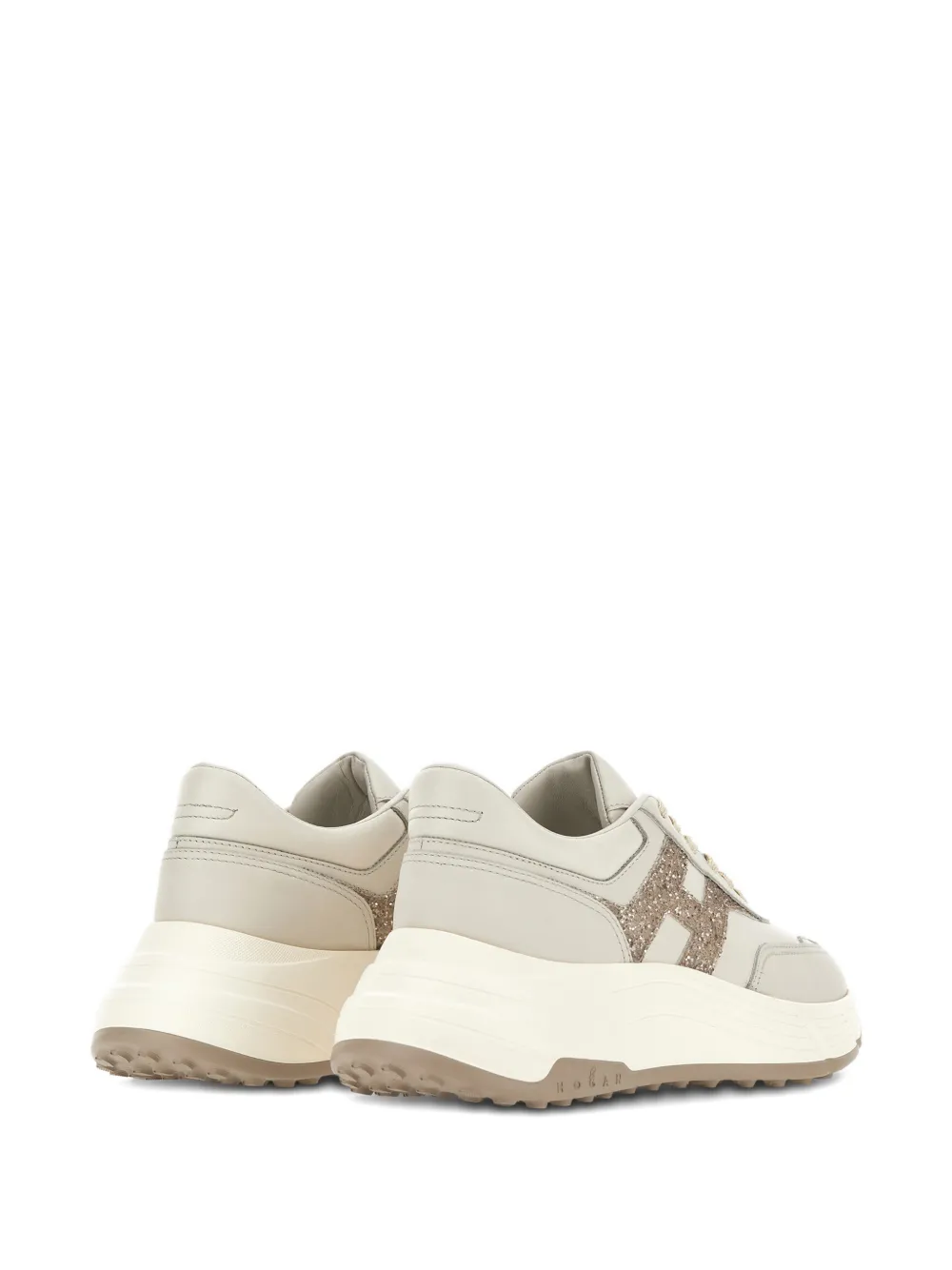 Hogan Hi-Fi leren sneakers Beige