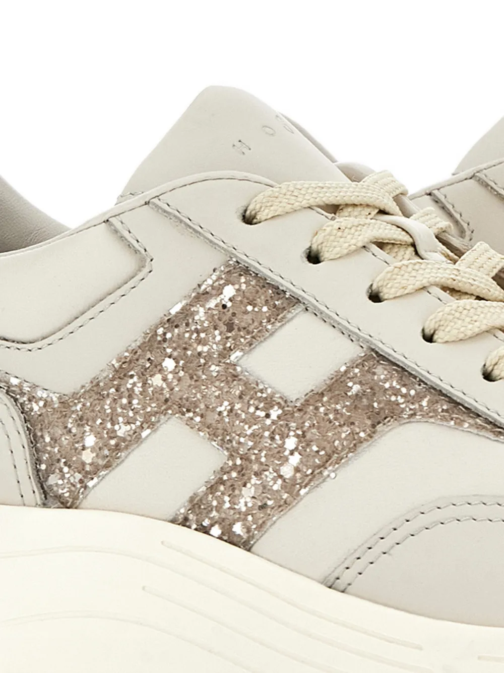 Hogan Hi-Fi leren sneakers Beige