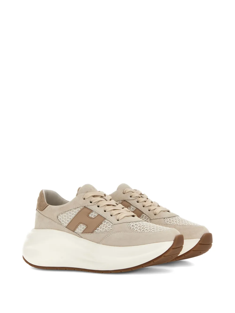 Hogan H696 leren chunky Runner sneakers Beige