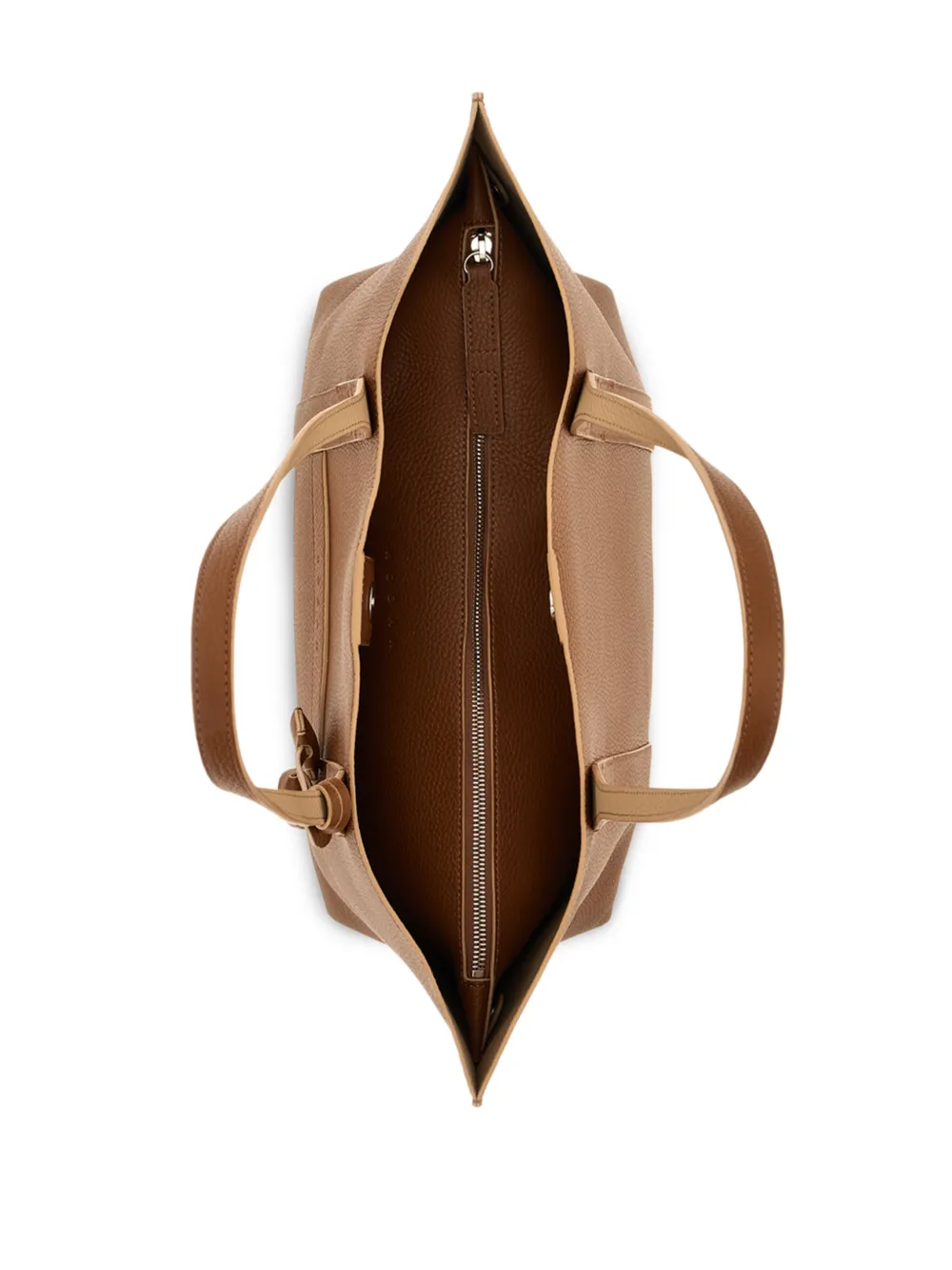  Hogan Hanging Accent Script Tote Bag - Brown 