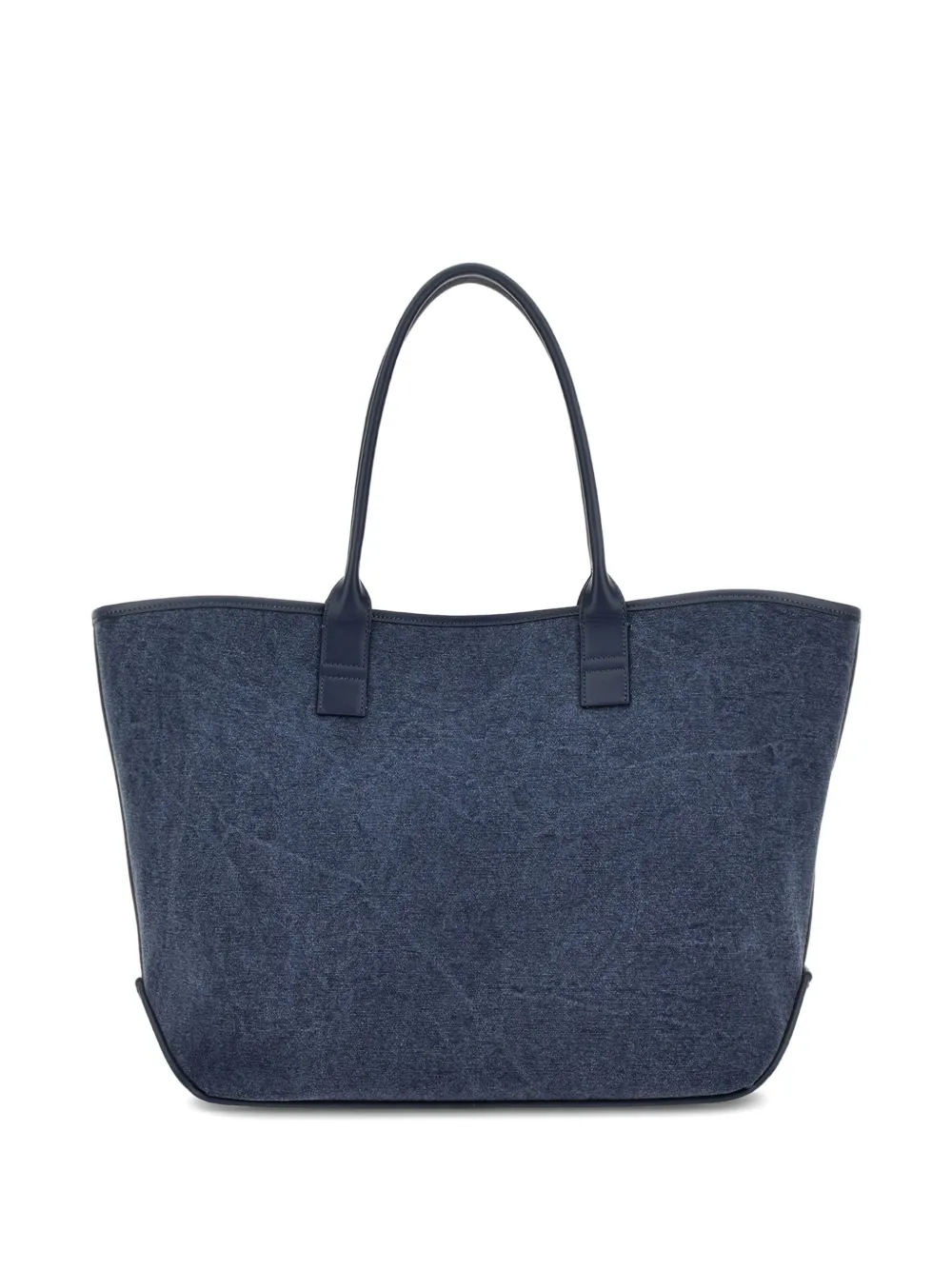 Hogan Address canvas shopper met applicatie - Blauw