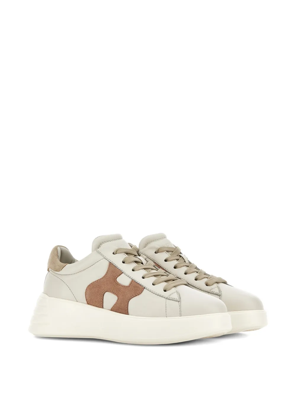 Hogan Rebel sneakers met logo-applicatie Beige