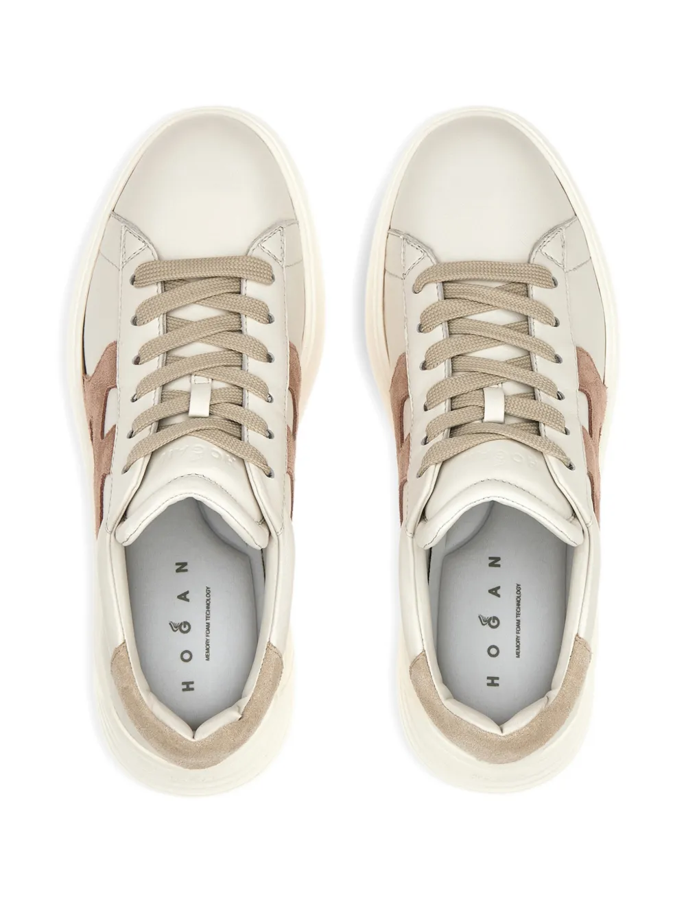 Hogan Rebel sneakers met logo-applicatie Beige