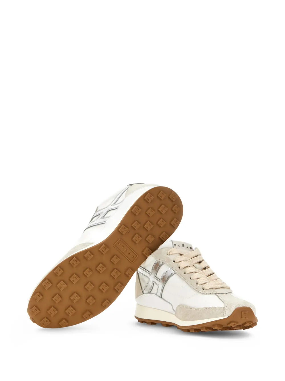 Hogan H699 sneakers met metallic logo - Wit