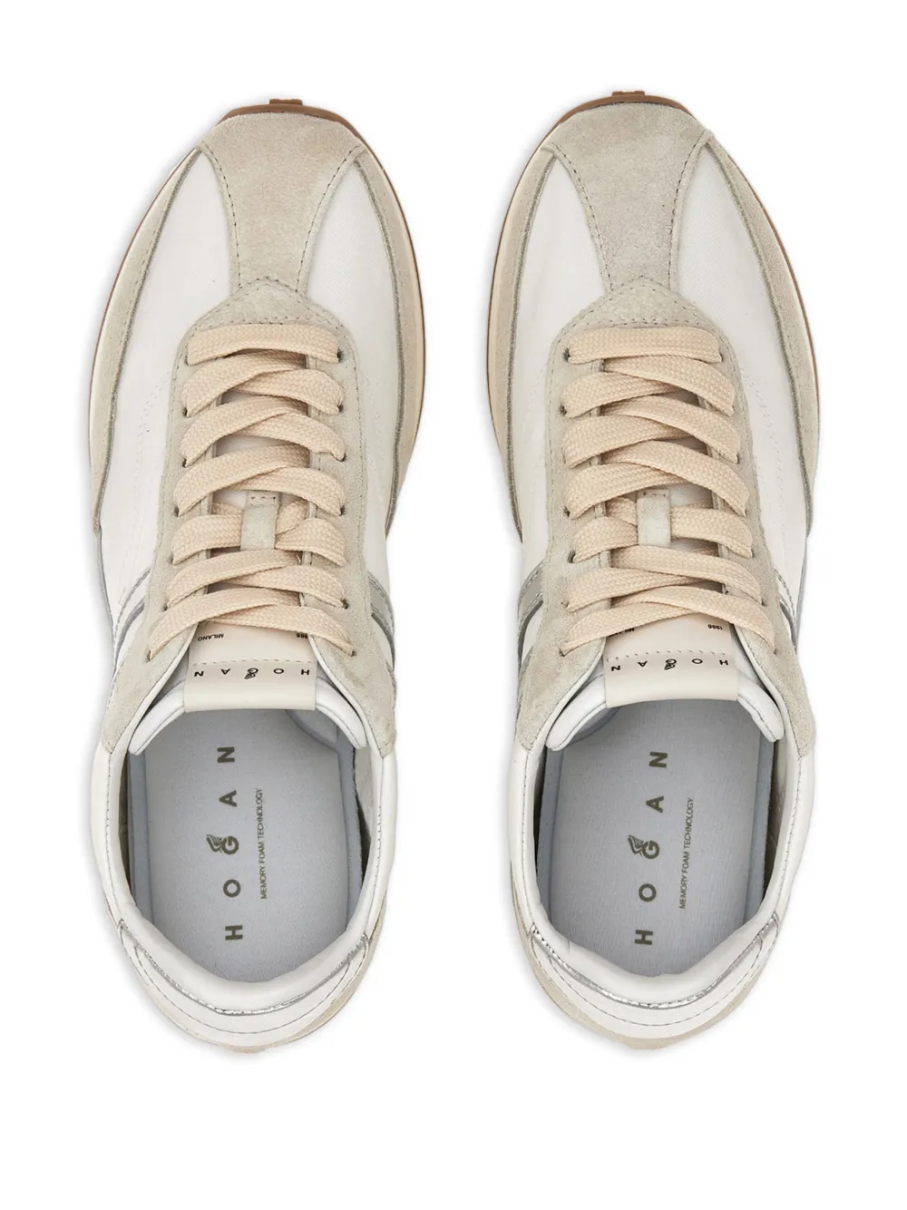 Hogan H699 sneakers met metallic logo Wit