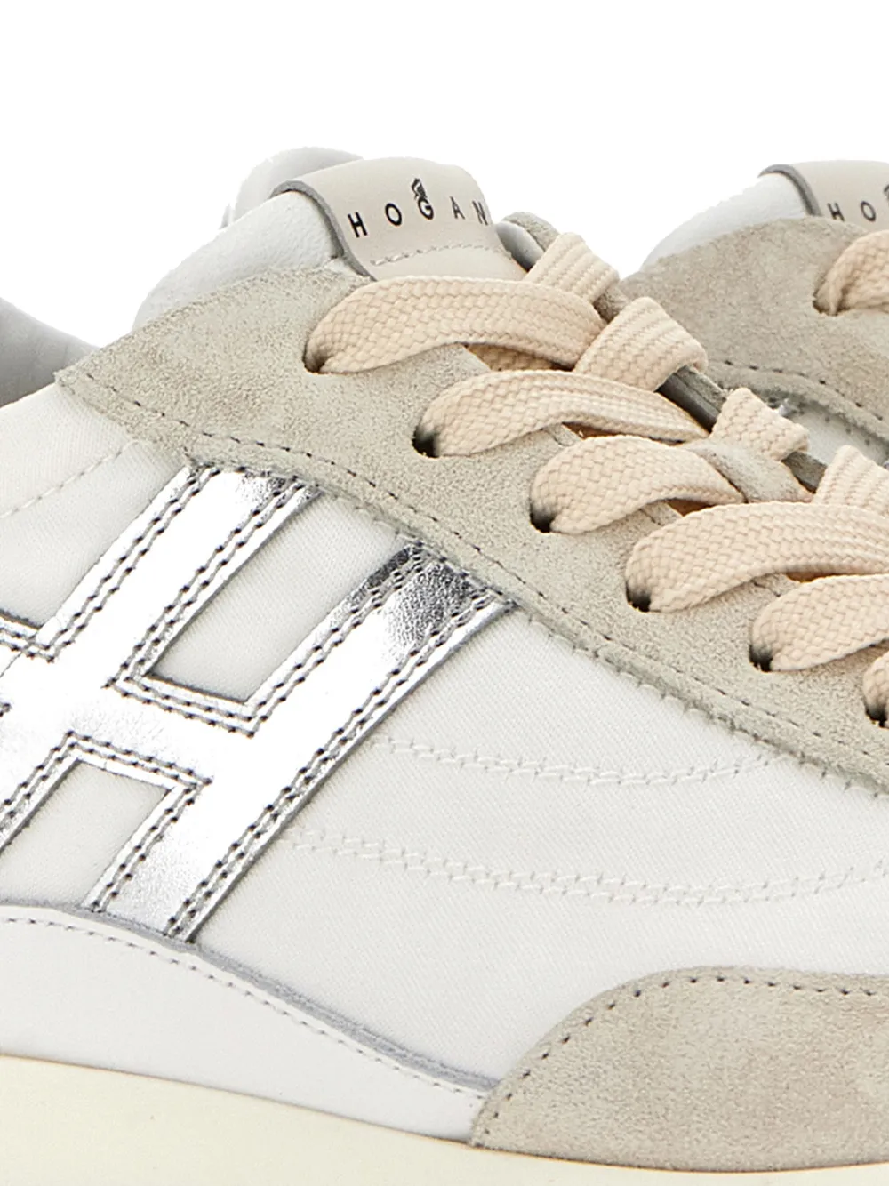 Hogan H699 sneakers met metallic logo Wit
