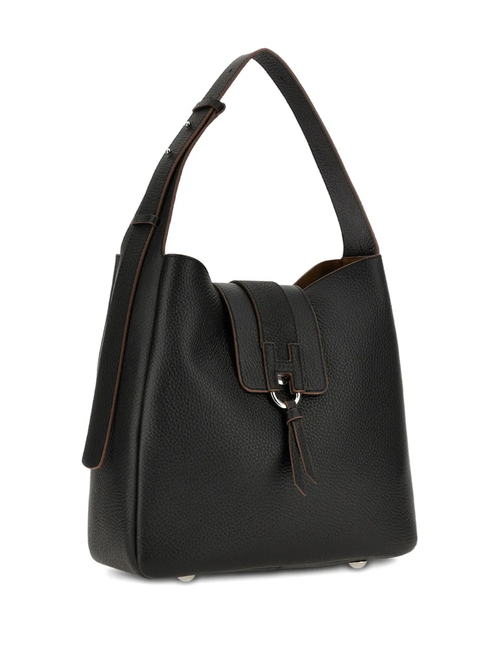  Hogan Tassel-detail Shoulder Bag - Black 