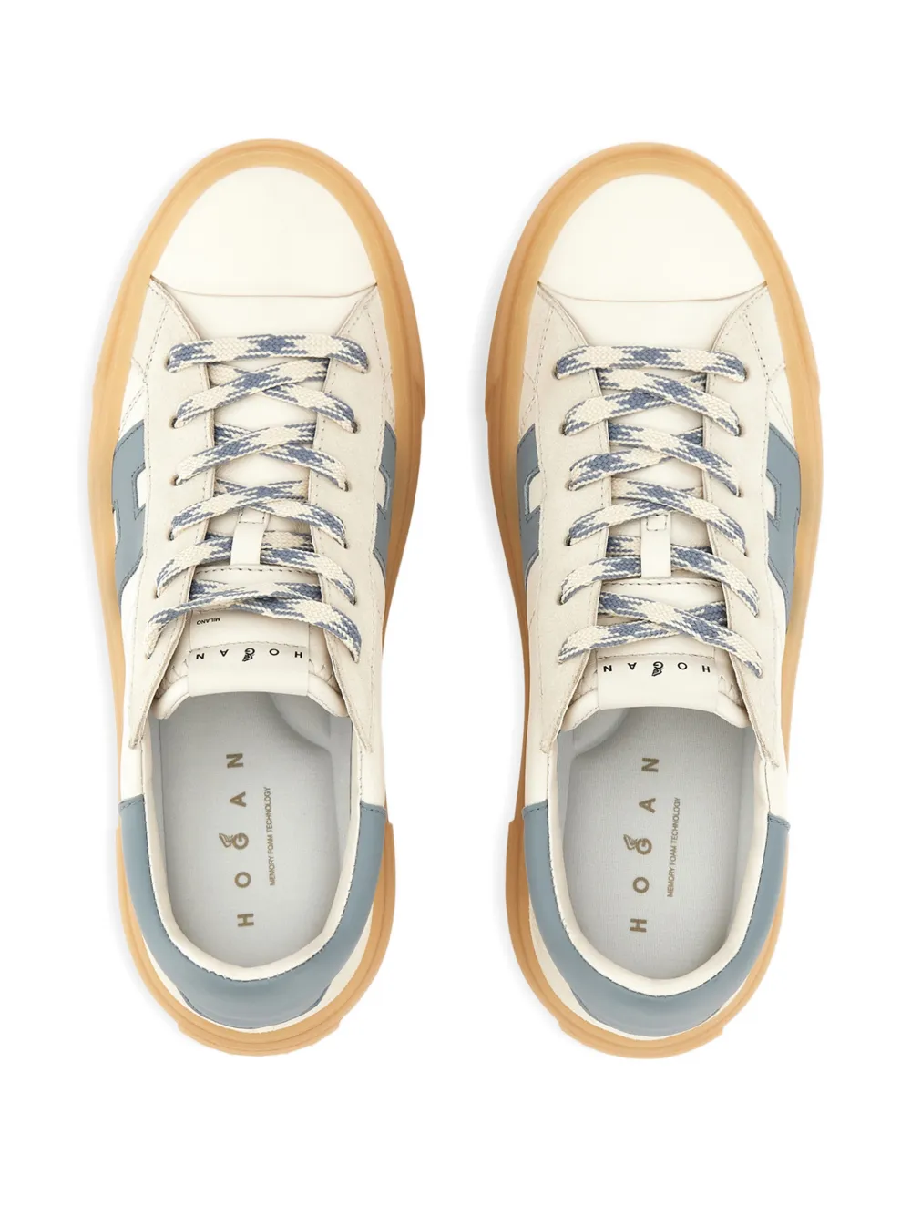 Hogan H705 sneakers met plateauzool Beige