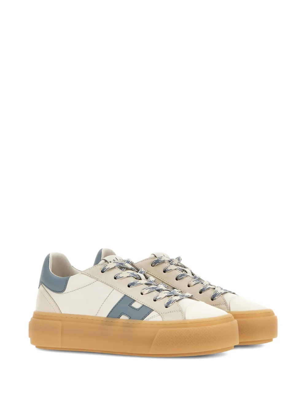 Hogan H705 sneakers met plateauzool - Beige