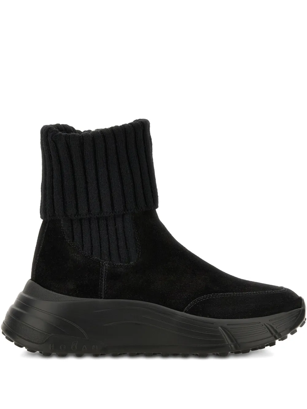 Hogan 65mm H669 Ribbed Chelsea Boots In Black