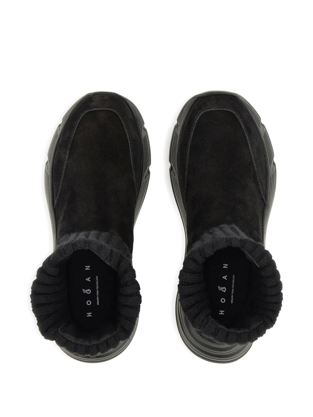 Hogan 65mm H669 Ribbed Chelsea Boots In Black