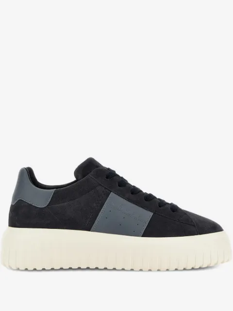 Hogan H-Stripes suede panelled sneakers