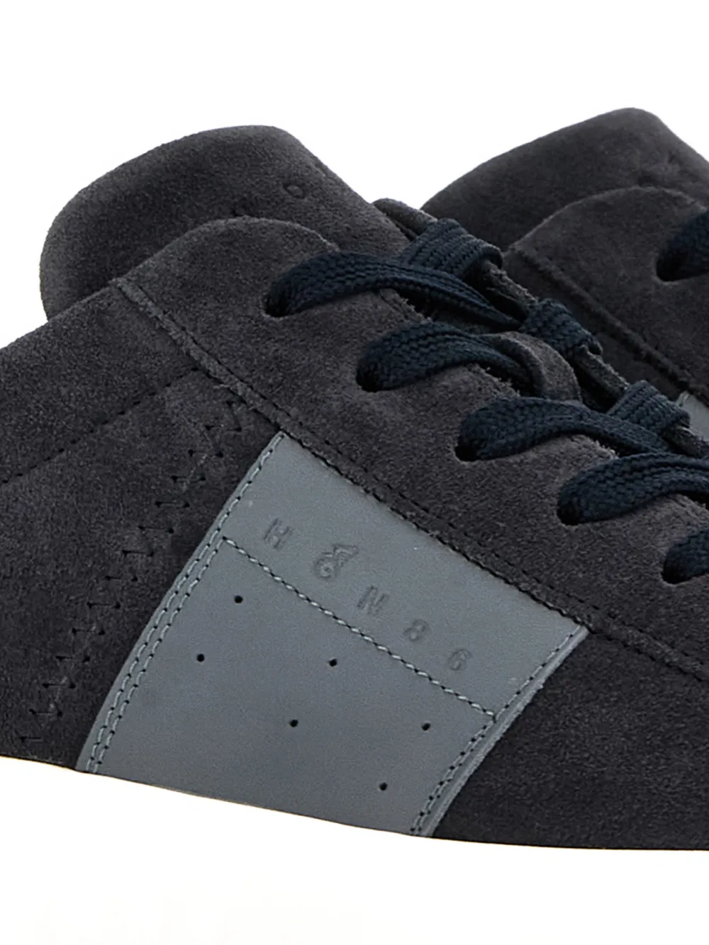 Hogan H-Stripes sneakers met suède vlakken Blauw