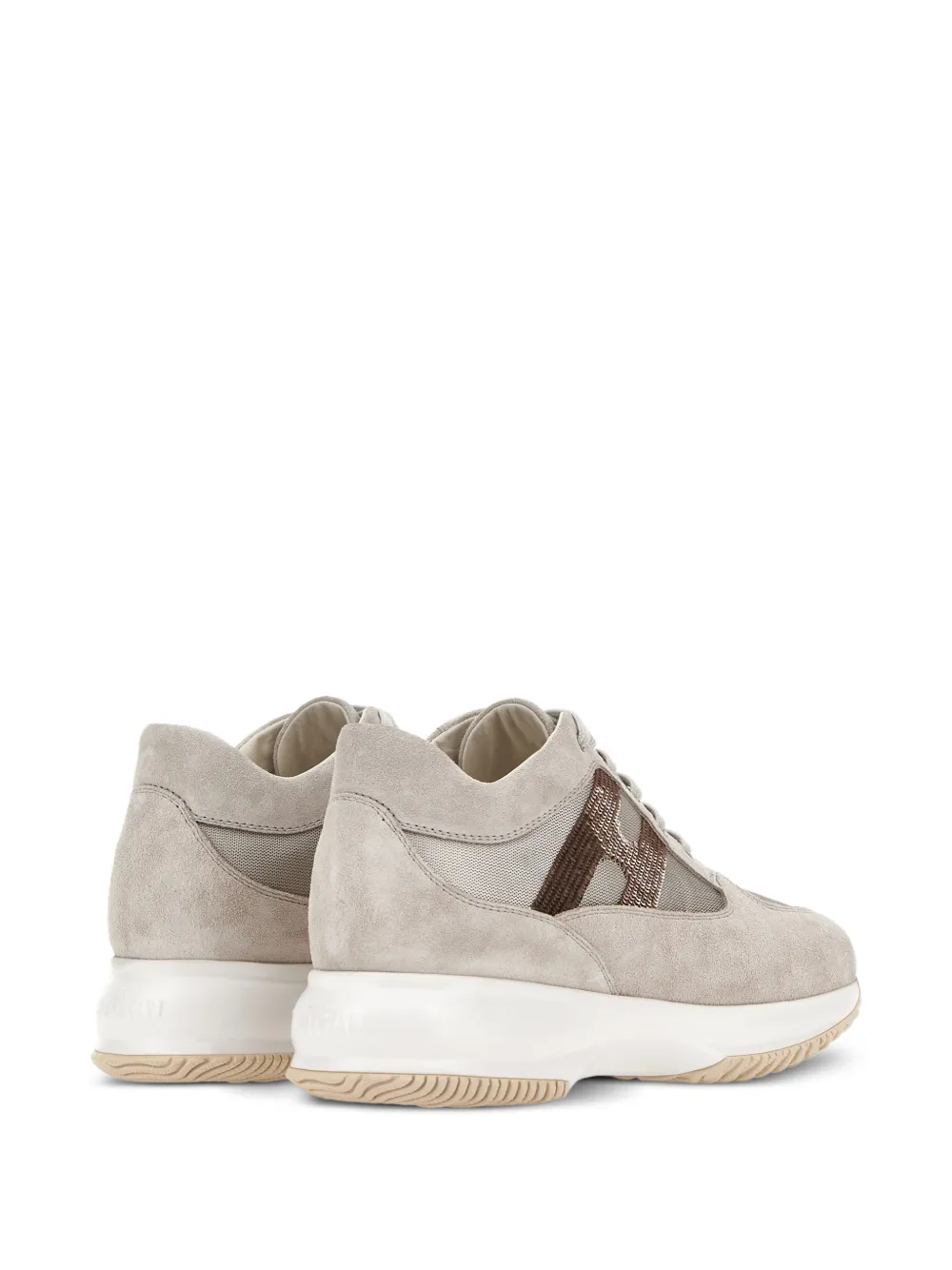  Hogan Interactive Sequinned Sneakers - Grey 