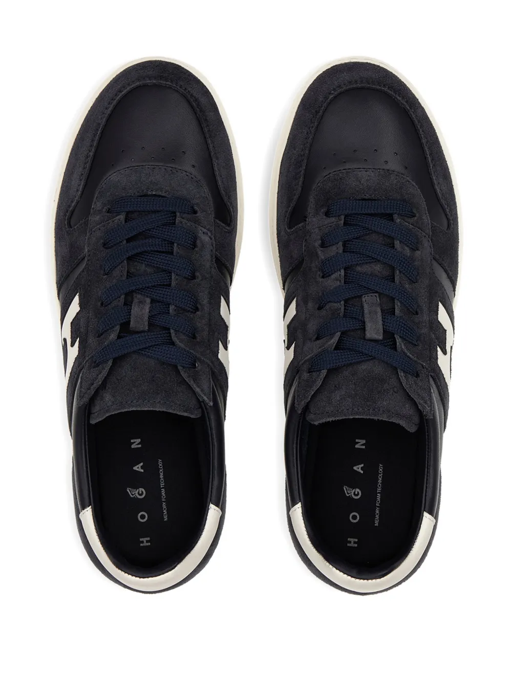 Hogan H-TV suède sneakers met logo Blauw