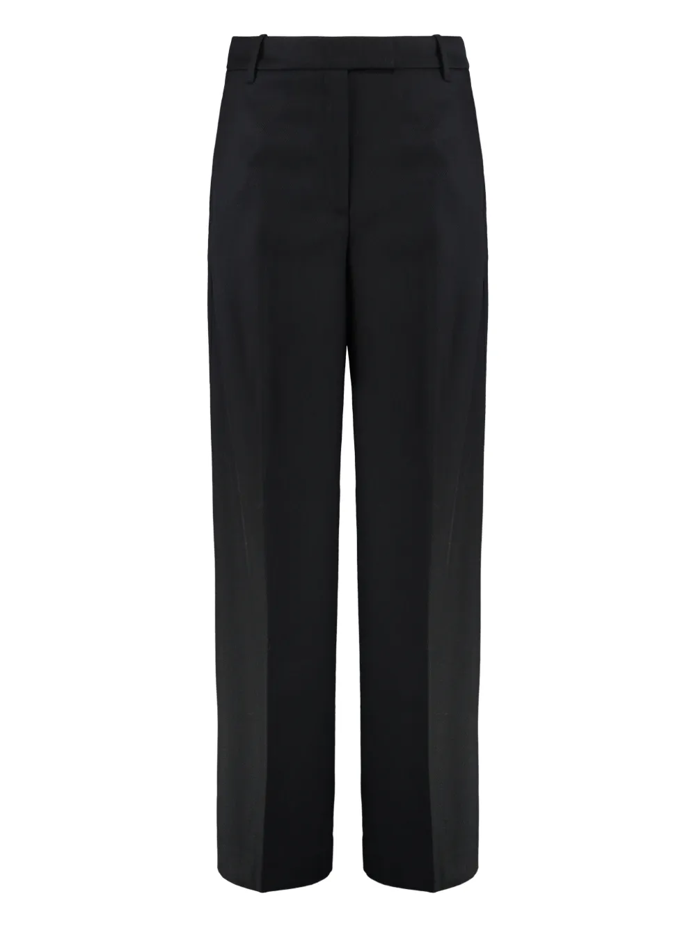 Calvin Klein Wool Gabardine Trousers In Black