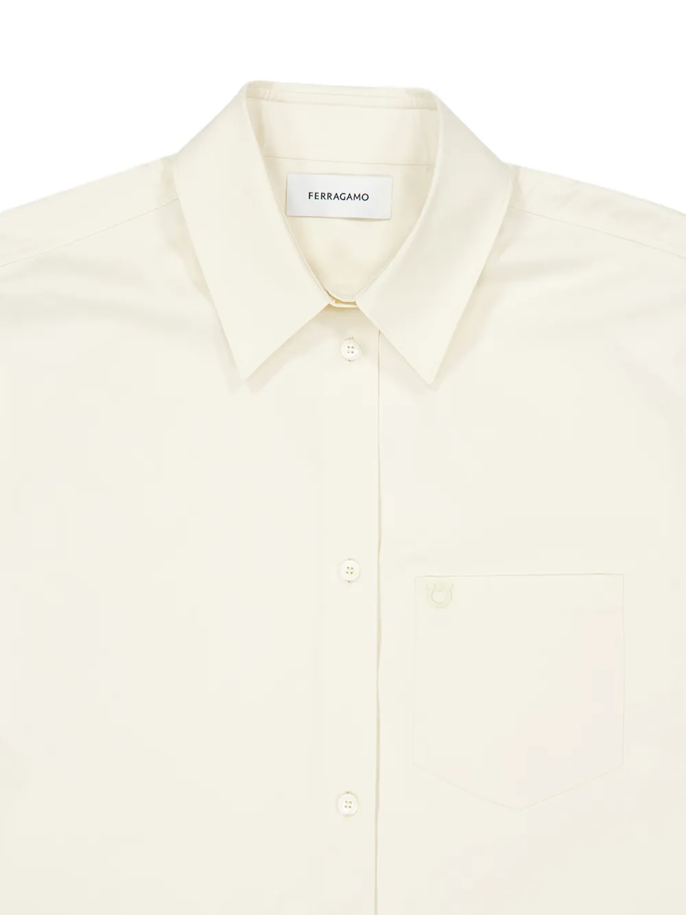  Ferragamo Gancini Breast-pocket Shirt - Neutrals 